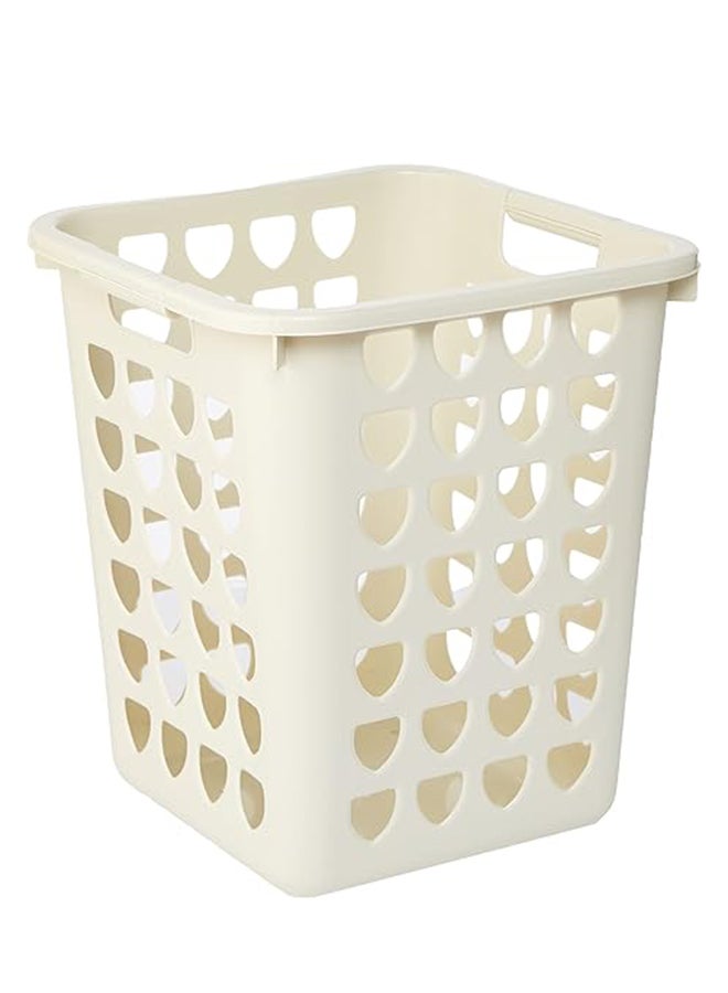 Mini Laundry Basket- White 33Liters