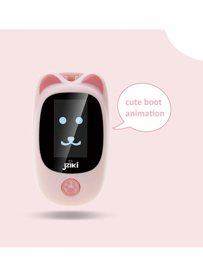 JZIKI Children's Pulse Oximeter - Fingertip Blood Oxygen Monitor,Pink
