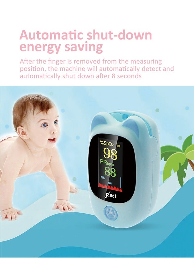 JZIKI Children's Pulse Oximeter - Fingertip Blood Oxygen Monitor,Pink