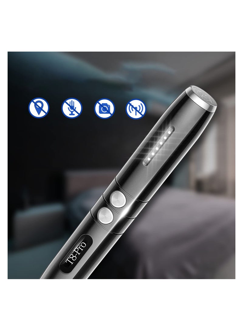Hidden Camera Detectors, T8 Pro Anti Spy Detector, Bug Detector, Privacy Protector, 5 Levels Sensitivity, 3 Professional Modes, 25H Working, Listening Device Detector, RF Signal Detector