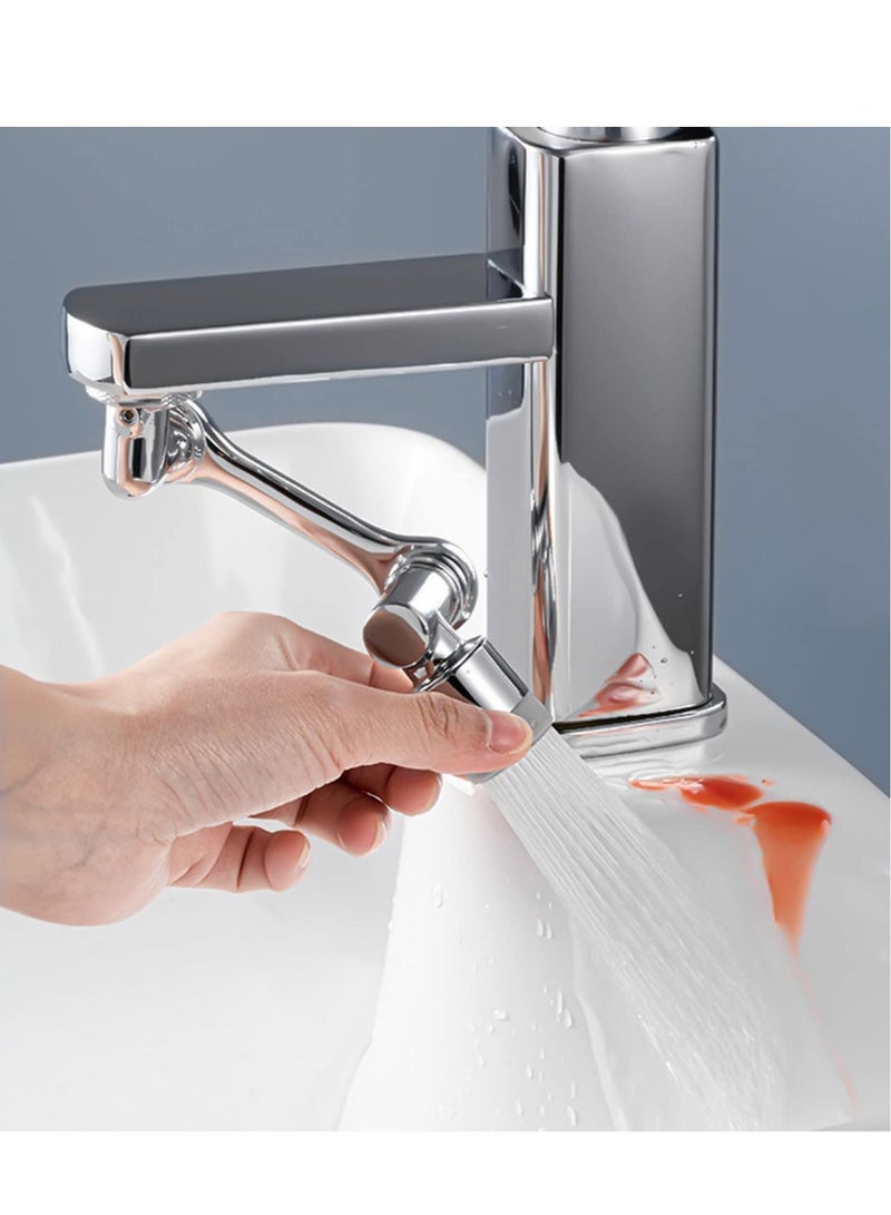 Faucet Extender, Universal Rotating Faucet Extender, 1080 Degree Swivel Faucet Aerator, Large-Angle Rotating Splash Filter Faucet, Bathroom Sink Sprayer Attachment