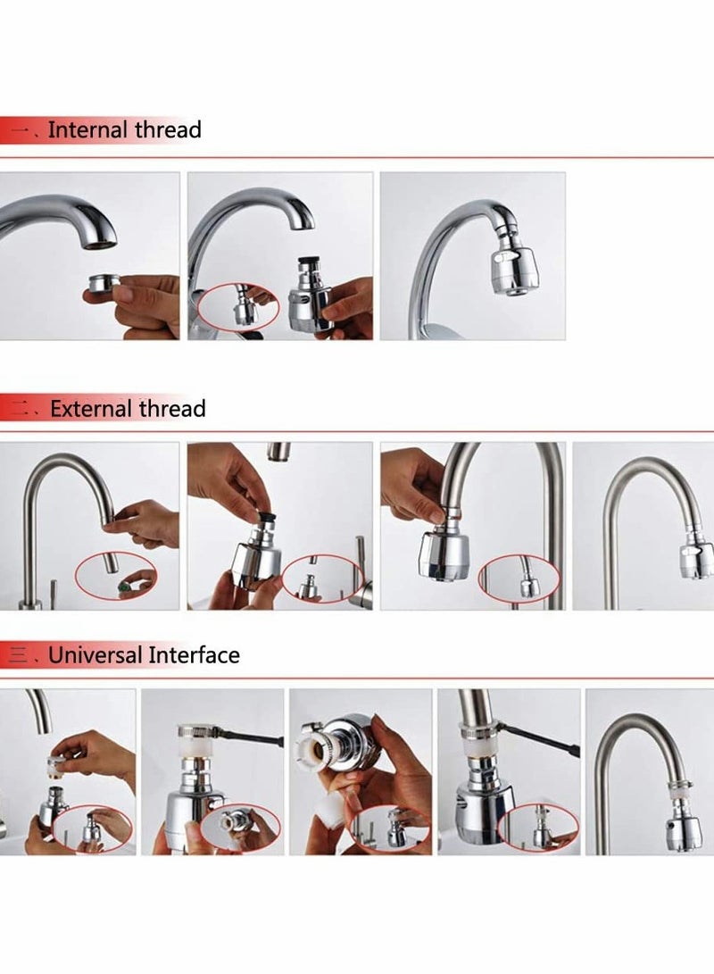 Movable Kitchen Tap Head 360° Rotatable Sink Faucet Sprayer Head Replacement Anti-splash filter head Aerator water-saving tap