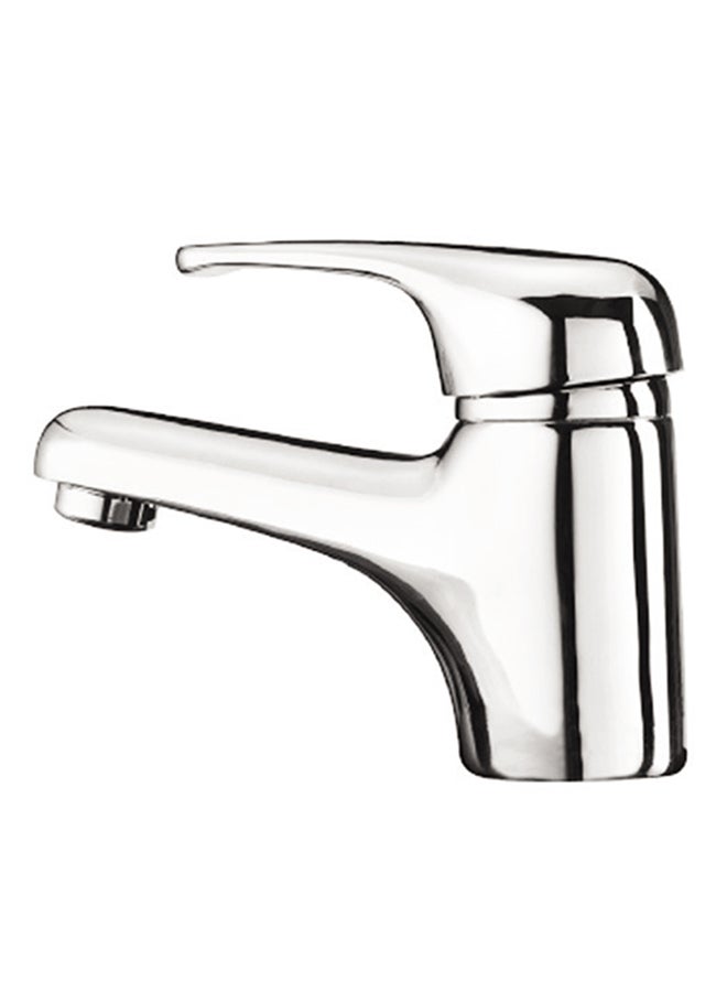 Queen Wash Basin Mixer With Pop Up Waste Silver Standard