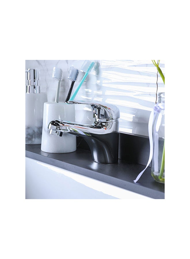 Queen Wash Basin Mixer With Pop Up Waste Silver Standard