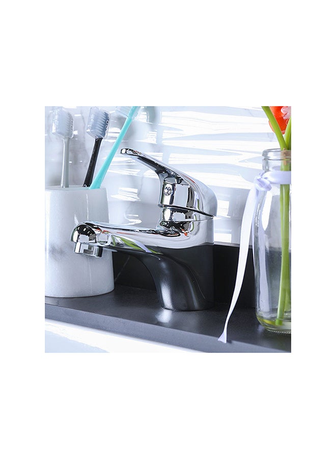 Queen Wash Basin Mixer With Pop Up Waste Silver Standard