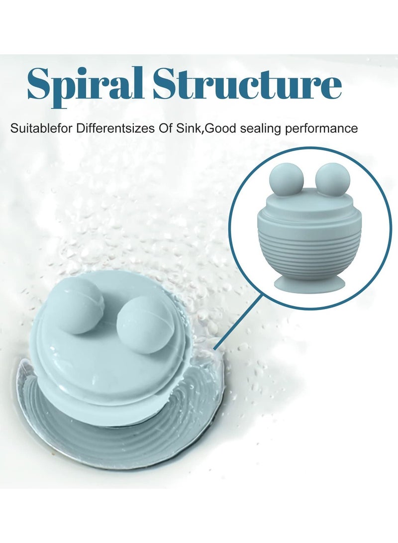 Bathtub Stopper, 2 Pcs Universal Silica Gel Drain Stopper, Drain Stopper Plugs for Kitchen, Bathtub, and Sink Drains