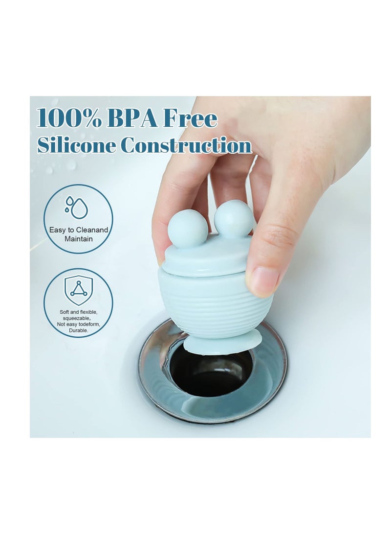 Bathtub Stopper, 2 Pcs Universal Silica Gel Drain Stopper, Drain Stopper Plugs for Kitchen, Bathtub, and Sink Drains