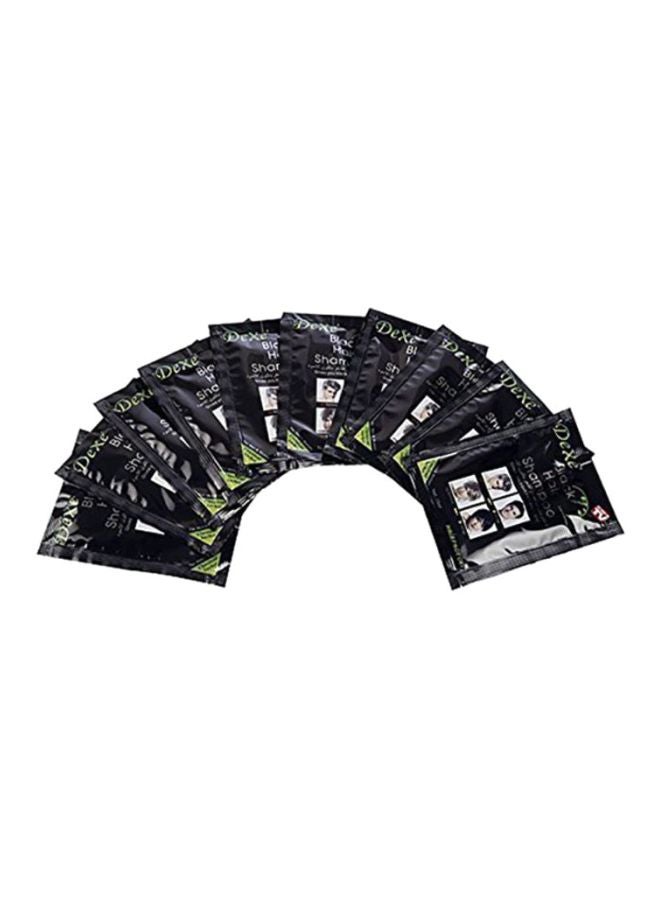 Pack Of 10 Hair Shampoo Sachets Black 10x25ml