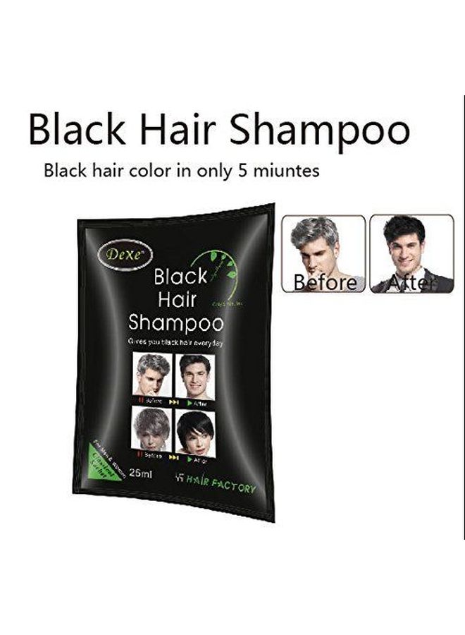 Pack Of 10 Hair Shampoo Sachets Black 10x25ml