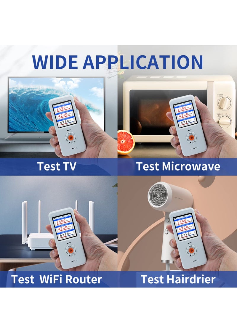 EMF Meter Multi Testers, Portable Handheld Radiation Detector Gauss Reader, 3 in 1 Digital/Graph Electromagnetic Field Radiation Detector for EF/RF/MF, for Home, Office, Outdoor, EMF Inspections