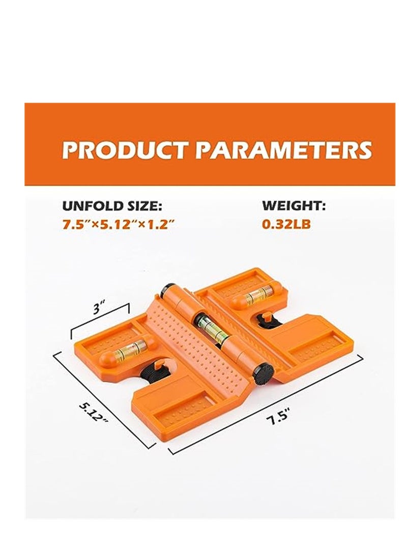 Magnetic Post Level with Elastic Loop Portable Foldable Spirit Level for Hands-free Convenience Ideal for Construction and Carpentry