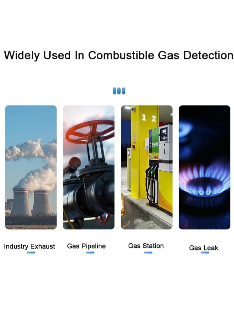 Gas Leak Detector, Propane Flammable Gas Sniffer Combustible Gas Leak Detector with Color LCD Display, Temperature Measure, Flexible Probe Locates Natural Gas Methane Propane Ethanol