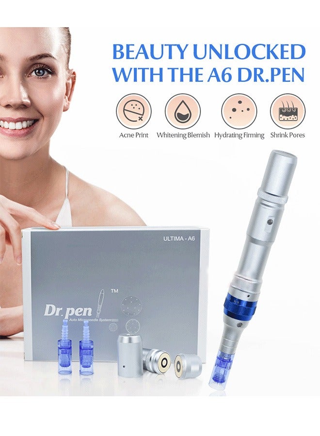 Dr. Pen A6 Professional Microneedling Pen Silver/Blue