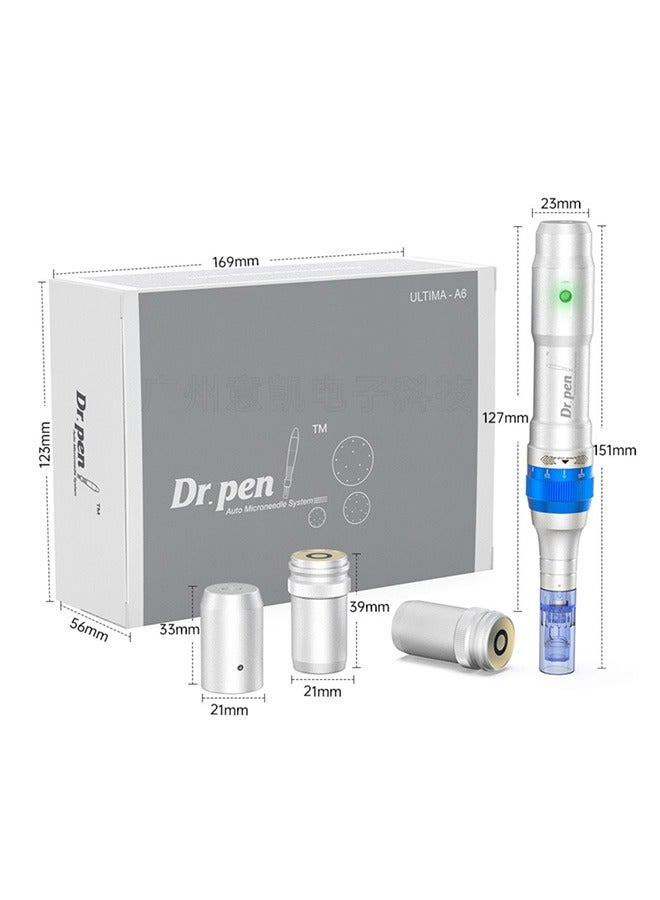 Dr. Pen A6 Professional Microneedling Pen Silver/Blue