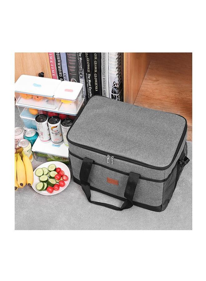 Insulated Thermal Lunch Bag Grey/Black