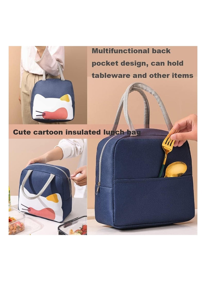 Insulated Lunch Bags for Women, Fashion Cartoon Thermal Refrigerated Waterproof Organizer Bags, Tote Box Containers Adult Kids Girls Boys Men School Travel