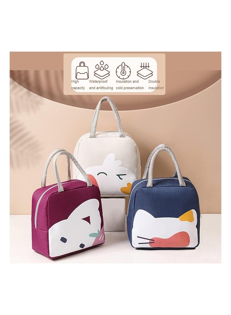 Insulated Lunch Bags for Women, Fashion Cartoon Thermal Refrigerated Waterproof Organizer Bags, Tote Box Containers Adult Kids Girls Boys Men School Travel