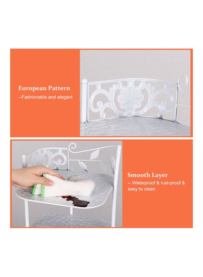 Multifunctional 4-layer Storage Rack White