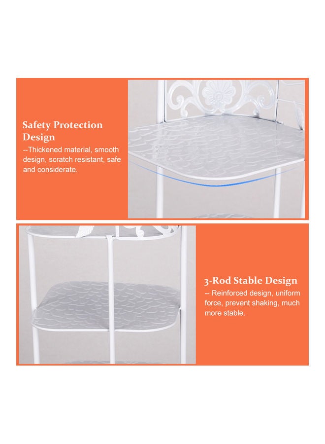 Multifunctional 4-layer Storage Rack White