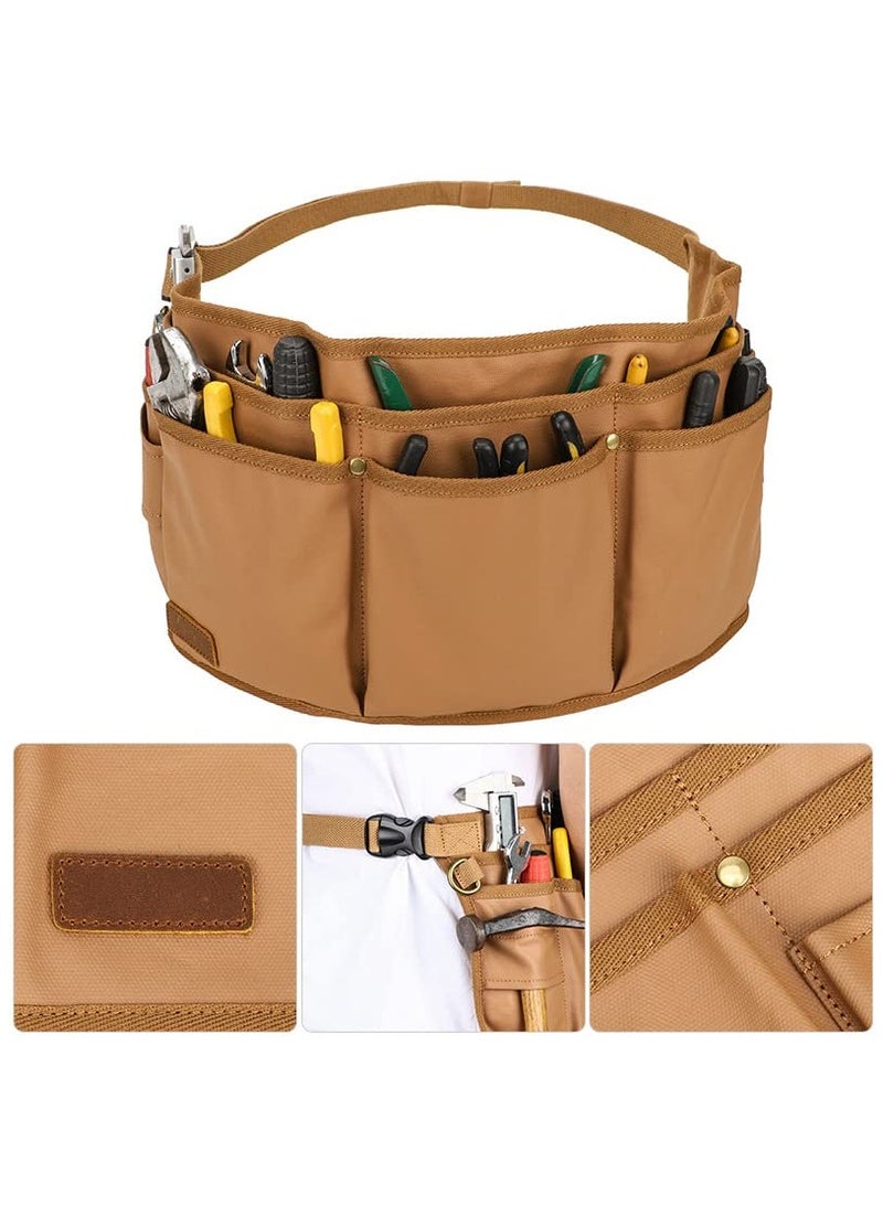 Durable Utility Belt Pouch For Men, Canvas Electrician Tool Bag With 13 Pockets, Adjustable Gardening Waist Tool Pouch For Carpenters, Electricians, Mechanics, And More