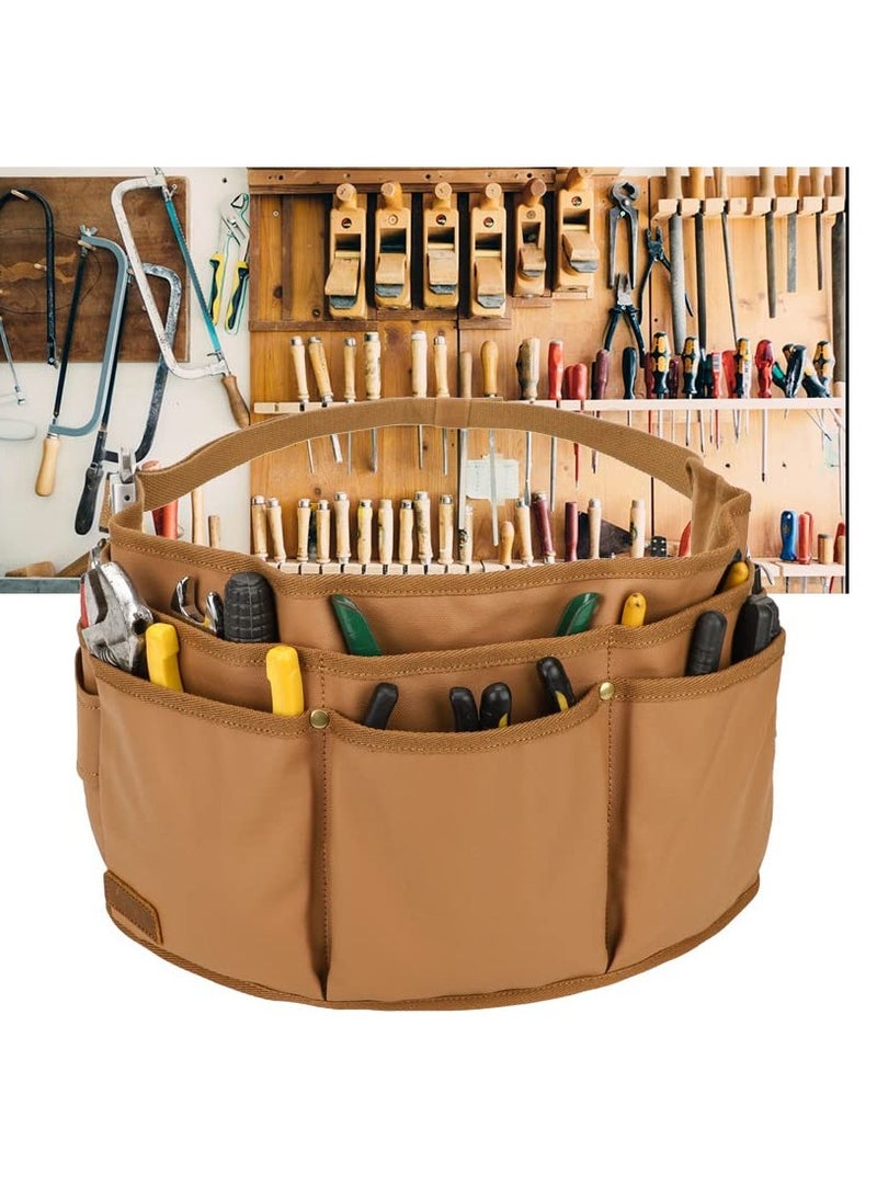 Durable Utility Belt Pouch For Men, Canvas Electrician Tool Bag With 13 Pockets, Adjustable Gardening Waist Tool Pouch For Carpenters, Electricians, Mechanics, And More