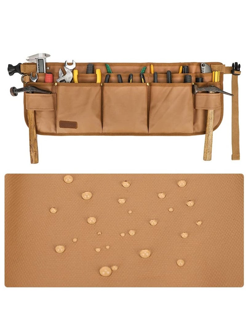 Durable Utility Belt Pouch For Men, Canvas Electrician Tool Bag With 13 Pockets, Adjustable Gardening Waist Tool Pouch For Carpenters, Electricians, Mechanics, And More