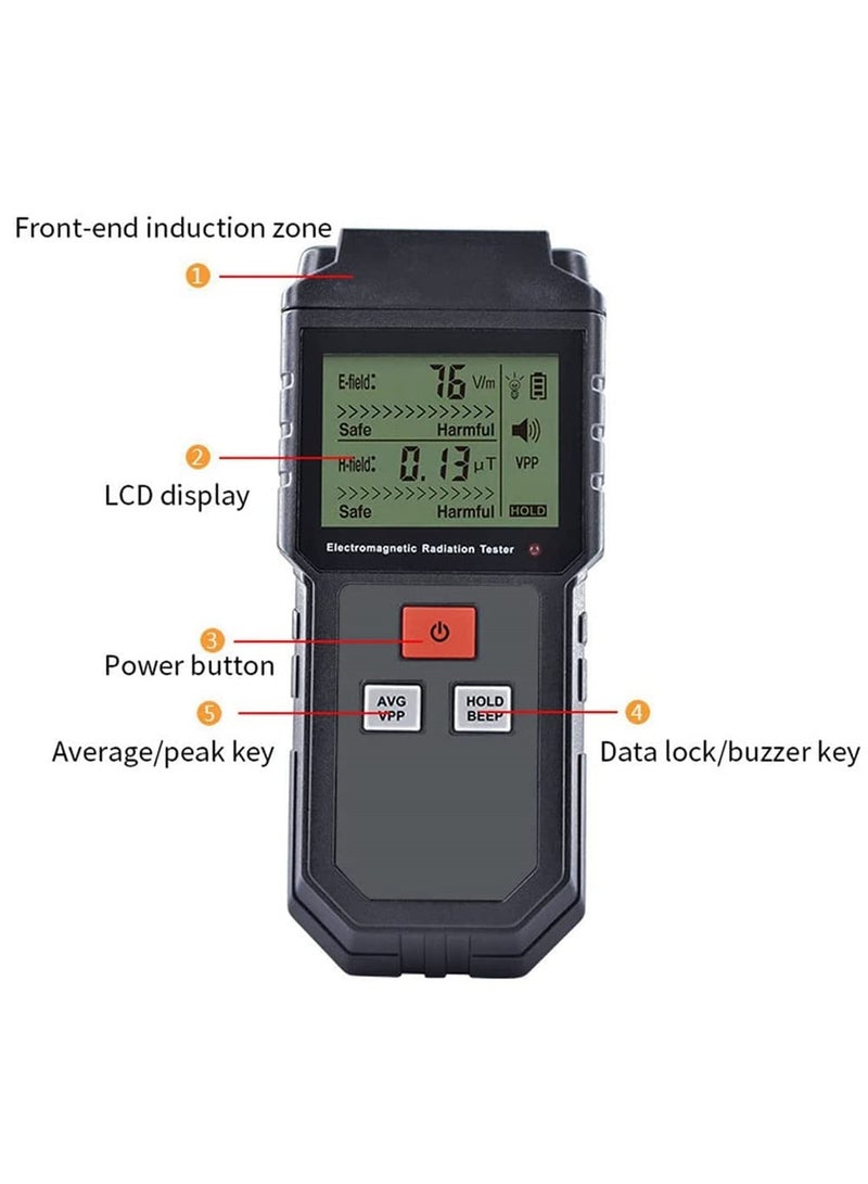 Portable Geiger Counter Nuclear Radiation Detector, Digital Dosimeter Monitor with High Sensitivity and Alarm, Nuclear Radiation Detection Device