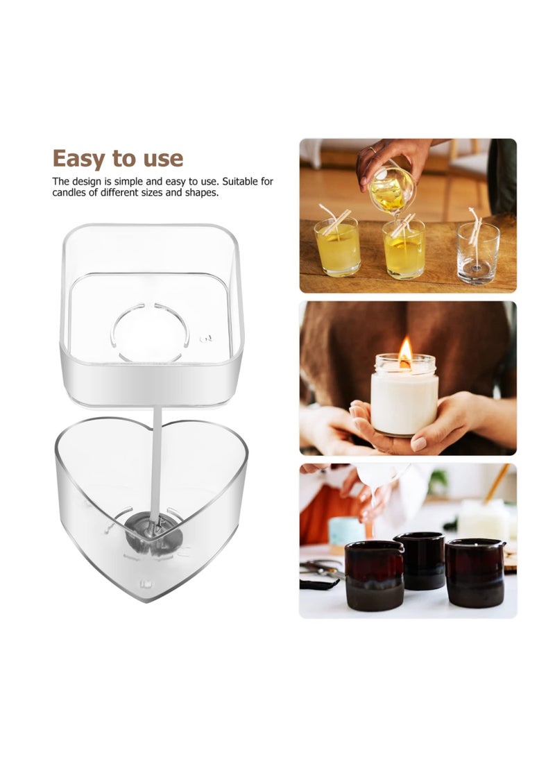 40pcs Clear Plastic Tealight Candle Cups with 100pcs 40mm Wicks - Empty Tealight Tin Containers for DIY Candle Making and Home Decoration Tools.