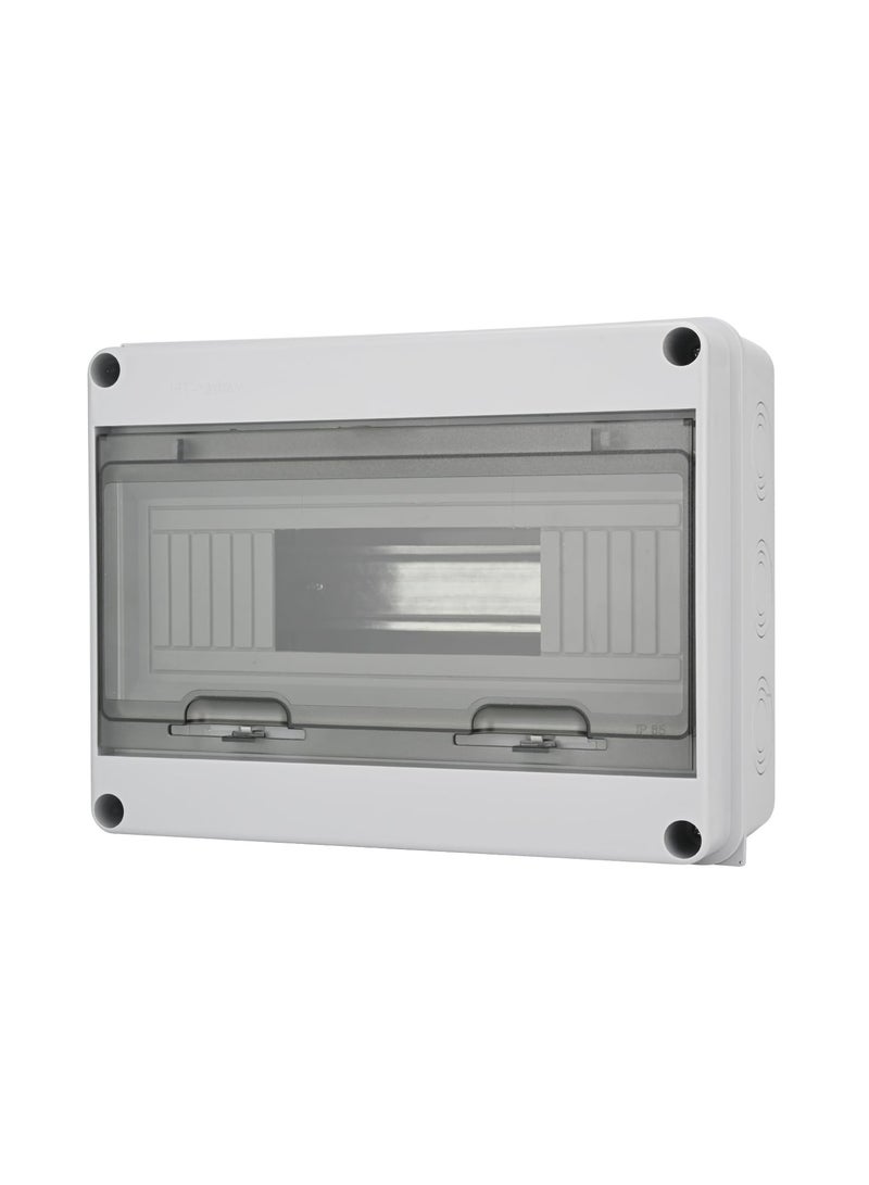 12 Way Circuit Breaker MCB Distribution Protection Box, Miniature Circuit Breaker with DIN Rail, IP65 Waterproof, Suitable for Indoor and Outdoor Use
