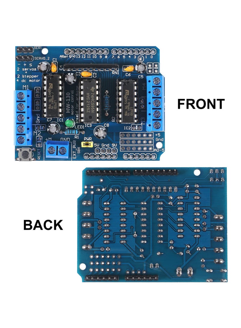 2 Pcs DC Motor Drive Expansion Boards, L293D Motor Drive Shield Stepper for Arduino