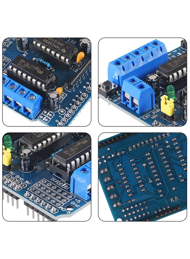 2 Pcs DC Motor Drive Expansion Boards, L293D Motor Drive Shield Stepper for Arduino