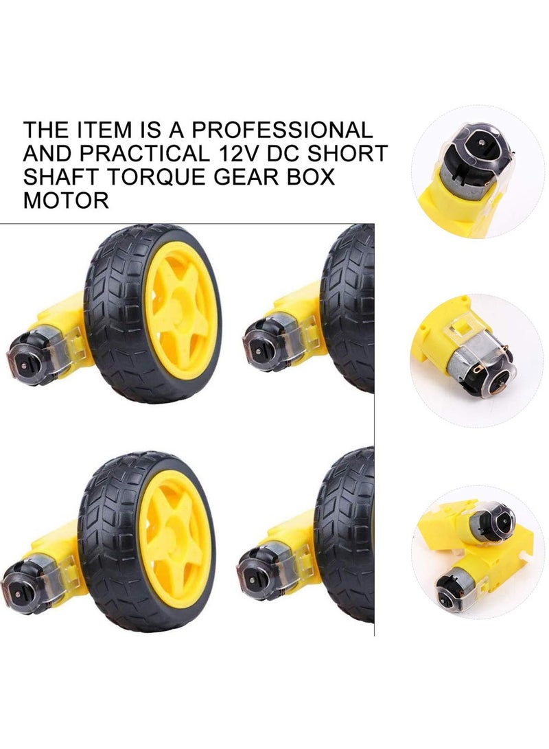 DC Electric Motor 3,6V Dual Shaft Geared Motor with Magnetic Gearbox for Arduino DIY Smart Car Robot Toys and Chassis Models Pack of 10
