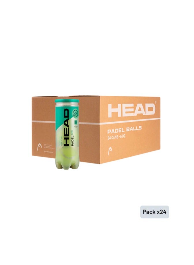 HEAD  Padel One S Padel balls | A performance ball | Box of 24 Cans