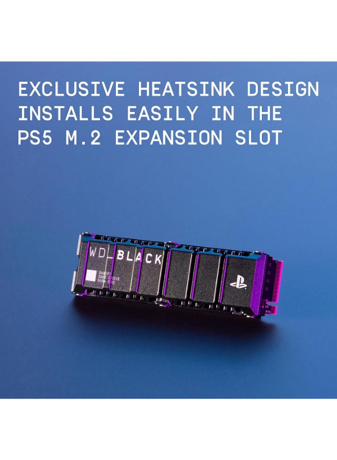 2TB SN850P NVMe M.2 SSD Officially Licensed Storage Expansion For (PS5) Consoles - Up to 7,300MB/s, With HeatSink (WDBBYV0020BNC-WRSN) 2 TB