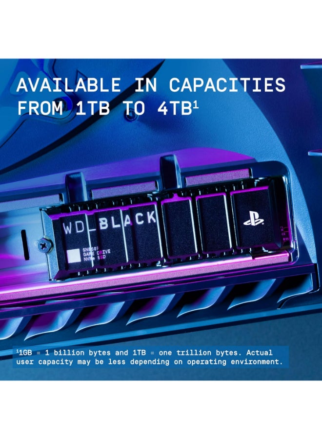 2TB SN850P NVMe M.2 SSD Officially Licensed Storage Expansion For (PS5) Consoles - Up to 7,300MB/s, With HeatSink (WDBBYV0020BNC-WRSN) 2 TB