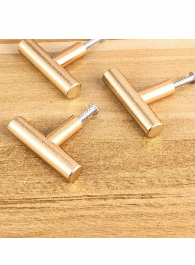 Alloy Pull Handle Cupboard Cabinet Wardrobe Door Knobs Drawer Pull Handle for Home Bedroom Golden - 12pcs