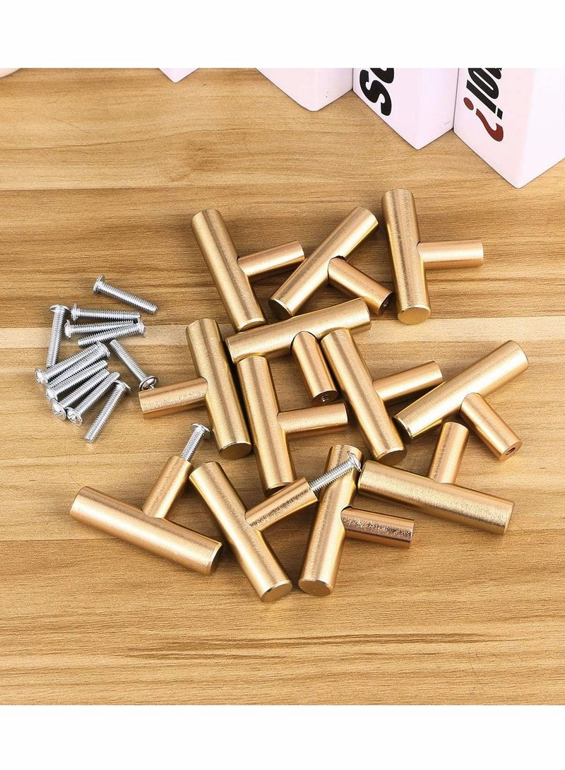 Alloy Pull Handle Cupboard Cabinet Wardrobe Door Knobs Drawer Pull Handle for Home Bedroom Golden - 12pcs