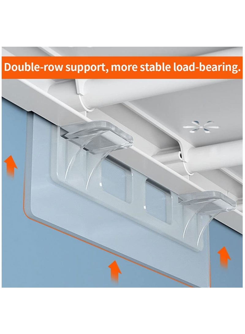24 Pcs Punch Free Shelf Support Pegs,Self Adhesive Shelves Clips for Kitchen Cabinet Book Shelves-Strong Partition Holders Pin for Closet Brackets Clapboard Layer-Load Bearing 60 Pounds