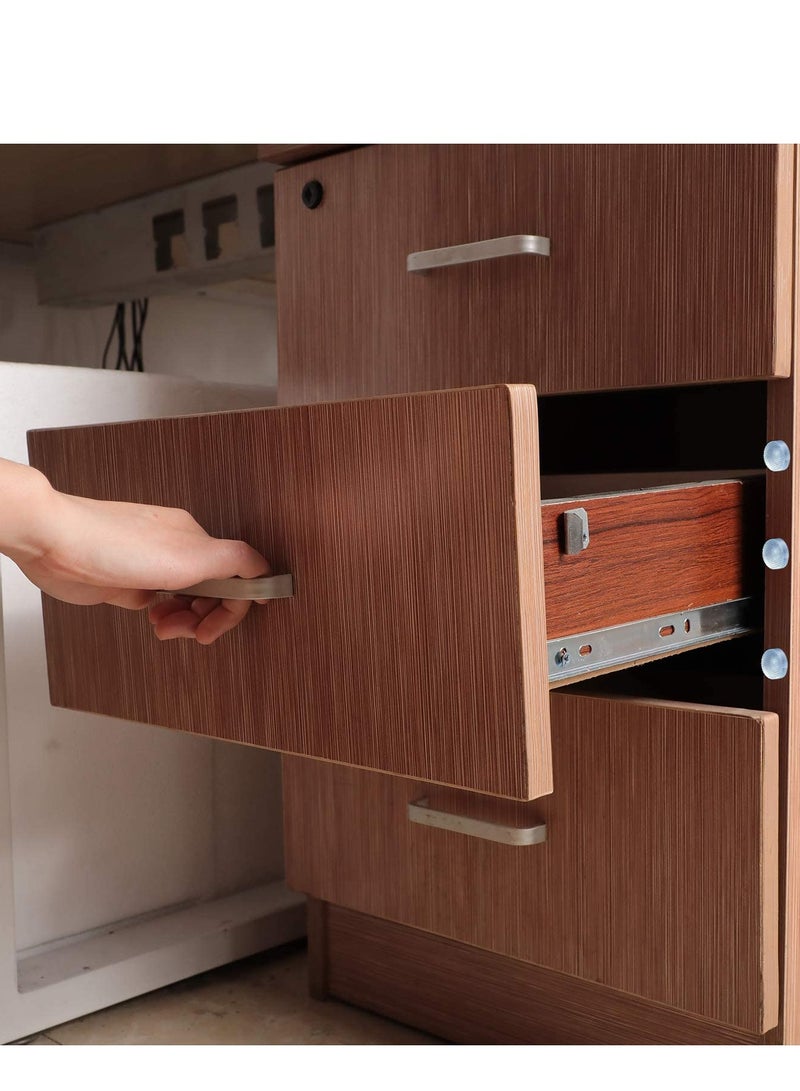 Glass Top Table Bumpers with Stem 5 SIze Silicone Anti Collision Granules Recessed Solid Hole Plug Soft Clear Reduce Noise Anti Slip Pads Non Adhesive for Table Furniture Cabinet 150 Pieces