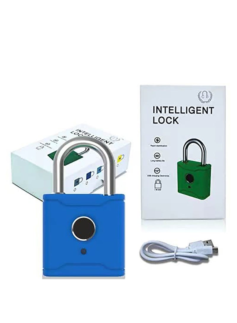 Fingerprint Padlock, Locker Lock Bluetooth Thumbprint Lock, Smart Padlock, Water Resistant, USB Rechargeable,Suitable for Gym,Outdoor,Warehouse, Sports,Suitcase, Bike, School, Fence and Storage