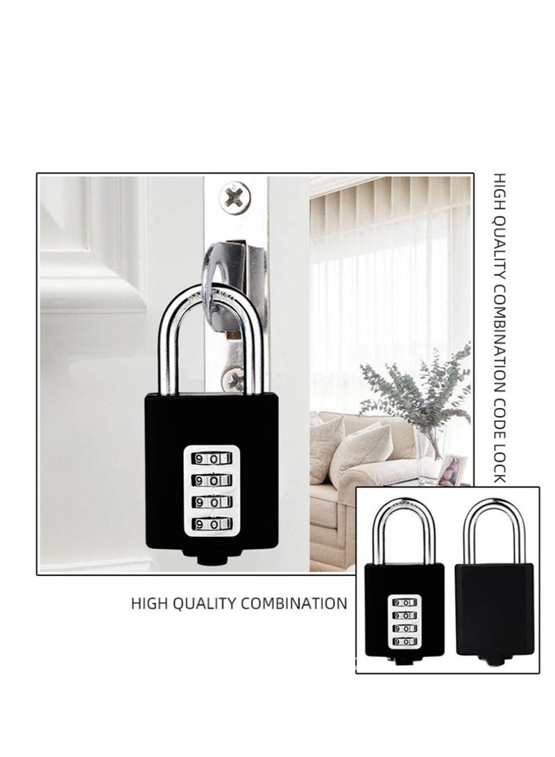 Outdoor Weatherproof Padlock, Heavy Duty Combination Padlock, 4 -Digit Combination Lock, Suitable for School Gym Locker, Fence, Toolbox, Hasp Gate, Storage