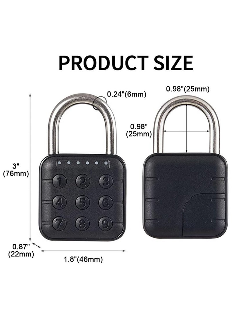 Combination Lock for Locker, 6 Digit Waterproof Smart Code Padlock, Combo Lock, Perfect for Lockers, Luggage, Gym Lockers, Storage Boxes, and Suitcases.