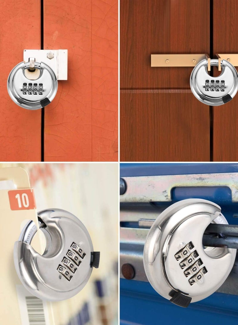 Waterproof 4-Digit Digital Combination Padlock - Stainless Steel Outdoor Lock for Sheds, Storage Units, Garages, Fences, and Trailer Tongues. Secure Your Belongings with Ease!