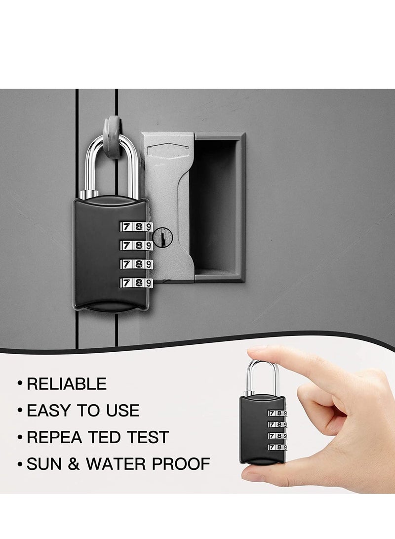 Combination Lock, Travel Bag Lock, 7 Pack, 3 Digit Combination Padlock for Traveling Toolbox School Gym Door Locker Suitcases Employee Hasp Storage