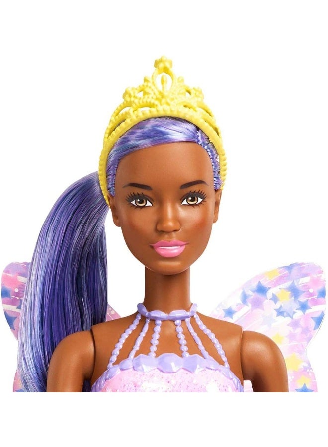 Barbie Dreamtopia FXT02 Doll with Jewelry, Hair and Wings Pink