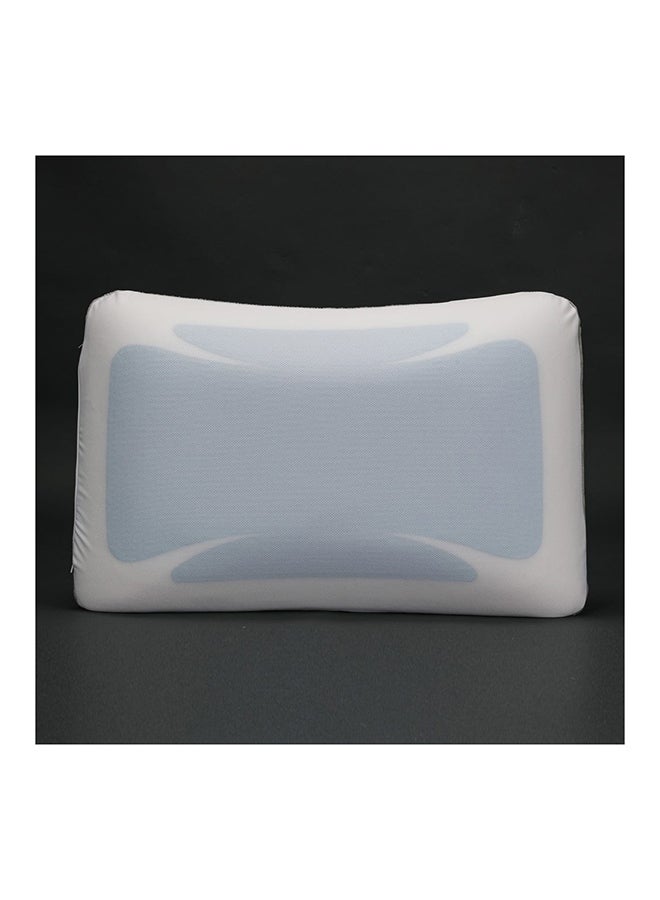 Gel Shoulder Pillow Hypoallergenic Side And Back Sleeping Pillows For Neck And Shoulder Support Polyester White 60x40x14cm