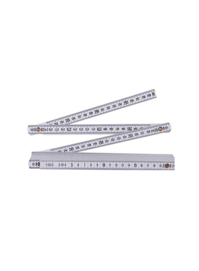 Folding Plastic Ruler Silver 2meter