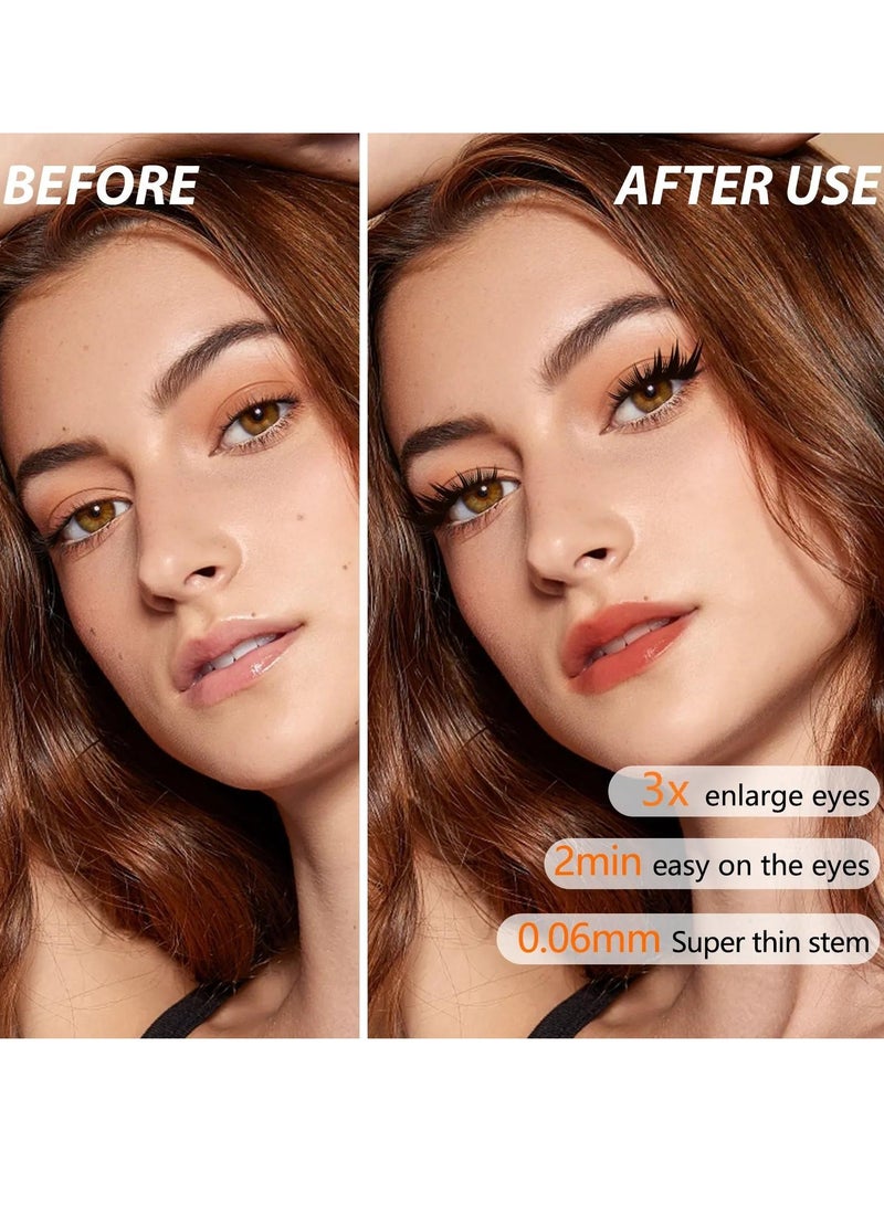 120Pcs Lashes Cluster DIY Lash Extension Kit Fox Series 9-13mm Mix Individual Lashes Fox Eye Lashes Natural Look Cluster Lashes C Curl Wispy False Eyelashes Lashes Kit