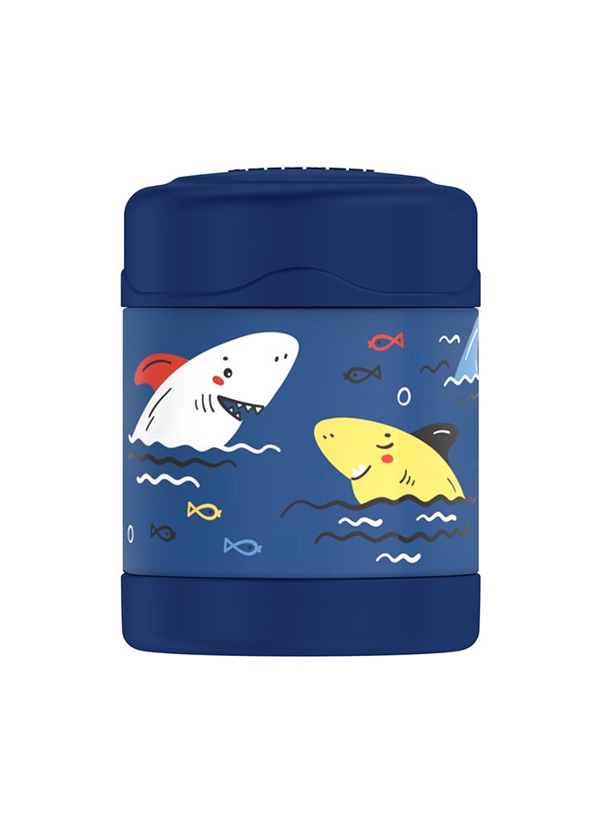 Thermos Funtainer Stainless Steel Kids Sharks Jar 290Ml, F30023Sk, Insulated Food Jar, Lunch Box , Storage Container, Thermal Flask For Travel