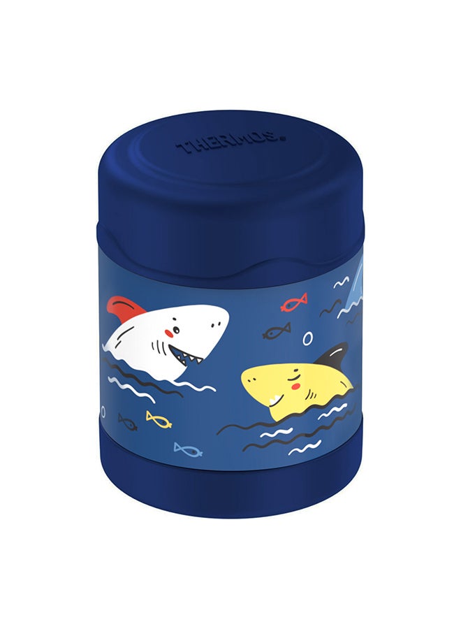 Thermos Funtainer Stainless Steel Kids Sharks Jar 290Ml, F30023Sk, Insulated Food Jar, Lunch Box , Storage Container, Thermal Flask For Travel